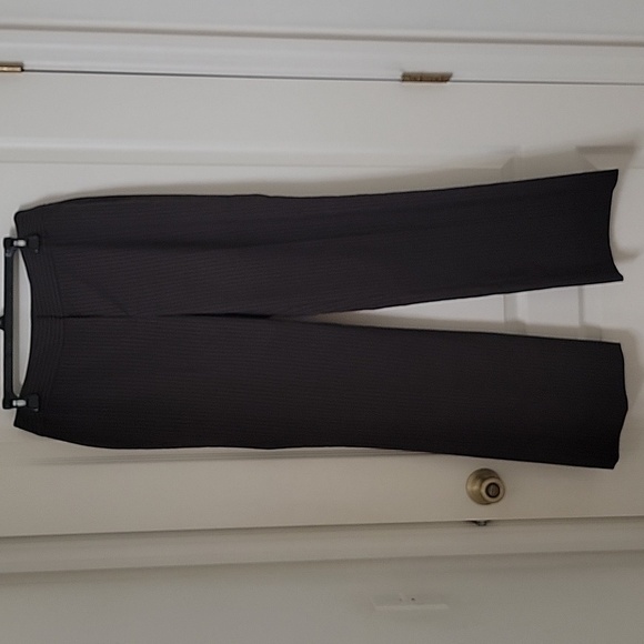 Nine West Size 8 Brown with Black Stripe Suit Pants / Trousers, Slight Flare Leg - Picture 1 of 13
